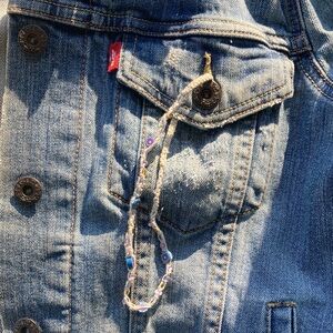 Levi's Blue Denim Jacket with Button Details